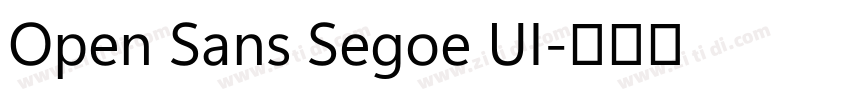 Open Sans Segoe UI字体转换